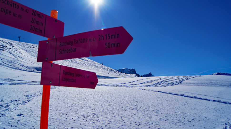 Winterwanderungen in der Schweiz und in Liechtenstein